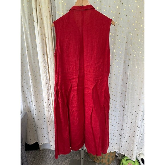 MonoLABO Co. Japanese Brand Women's 100% Linen Button Down Midi Dress XS/S - Picture 3 of 9